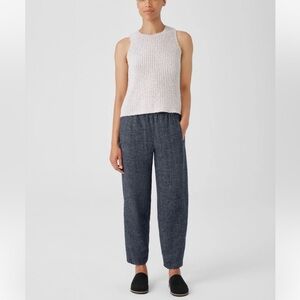 EILEEN FISHER Hemp Organic Cotton Women’s Size Small Lantern Pants Tweedy Denim